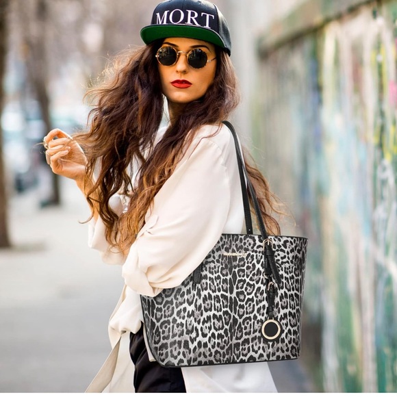 B&W Montana West Fashion 3 pcs Handbag Set girafe Print Tote Bag Conceal Car… - Picture 2 of 5